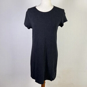 Horny Toad Women's Mini Dress Size Small Black Heathered Short Sleeve Stretchy